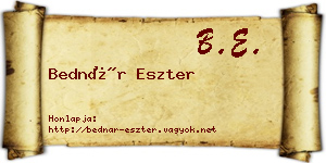 Bednár Eszter névjegykártya