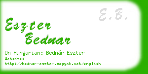 eszter bednar business card